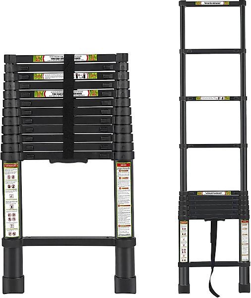 ChaCool Schiebeleiter Aluminium Teleskopleiter mit rutschfesten günstig online kaufen