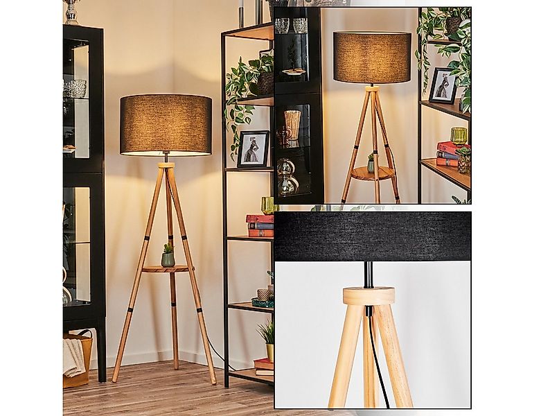 hofstein Stehlampe Stehlampe aus Holz/Metall im modernen Boho-Design mit Fu günstig online kaufen