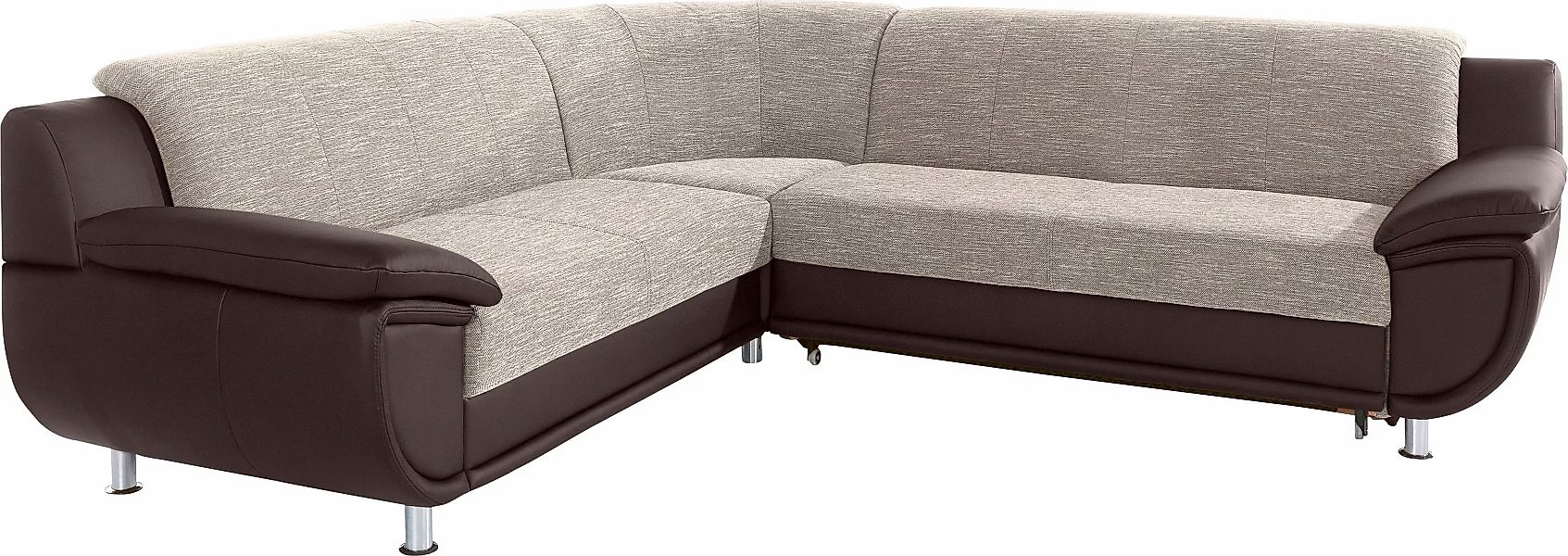 TRENDMANUFAKTUR Ecksofa "Rondo 3, zeitlos und modern, im Materialmix, L-For günstig online kaufen