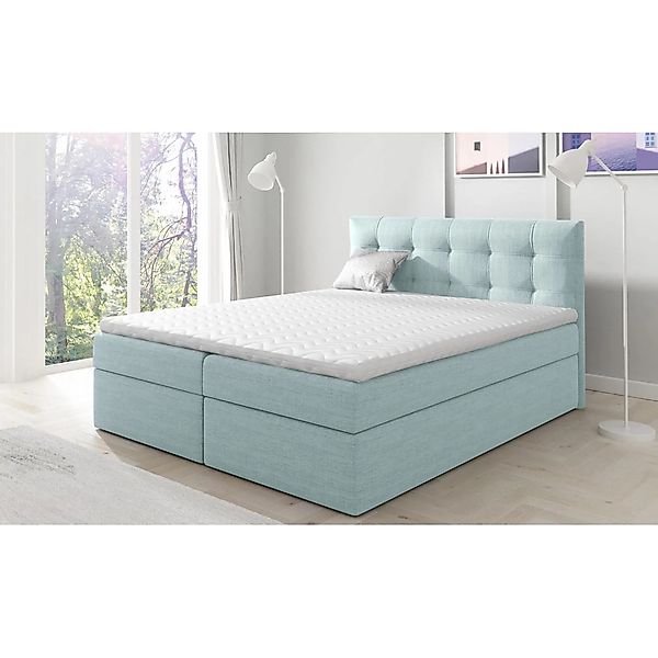 Beautysofa Boxspringbett Kontinentales mit Bettkasten Topiq günstig online kaufen