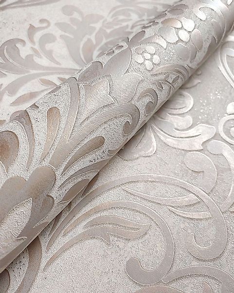 Newroom Vliestapete, Beige Tapete Barock Glänzend günstig online kaufen