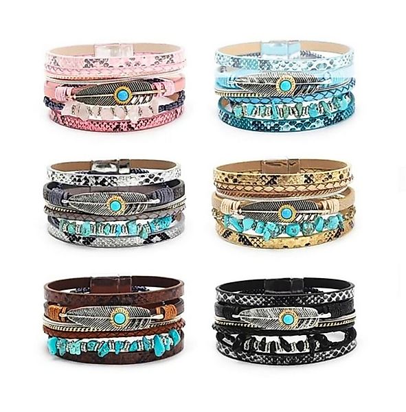 Westernlifestyle Armband Lederarmband im Westernstyle Country Feder Perlen günstig online kaufen