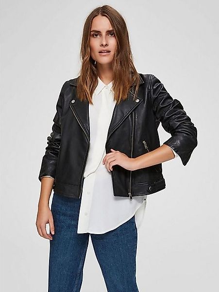 SELECTED FEMME Lederjacke (1-St) SLFKATIE LEATHER JACKET B günstig online kaufen