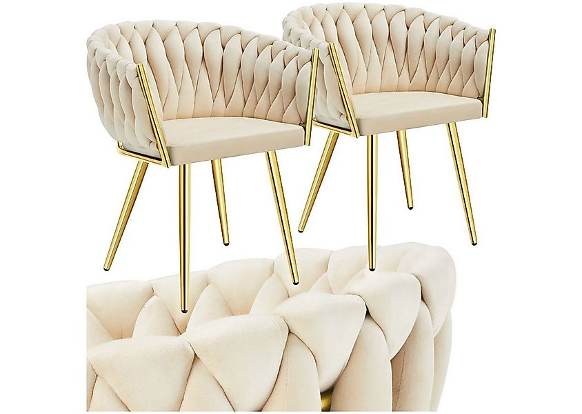 tectake Esszimmerstuhl Küchenstuhl Astano, Belastbarkeit 120 kg, sandfarben günstig online kaufen