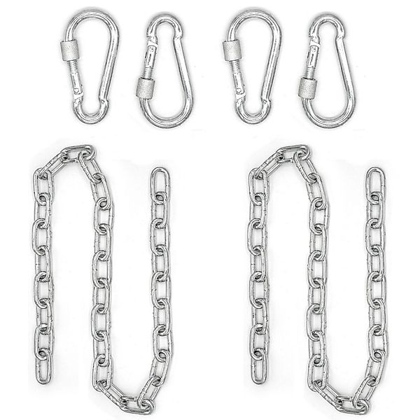 AMANKA 2er Set Hängesessel Kette 100 cm Aufhängung mit 4 Karabiner bis 230 günstig online kaufen