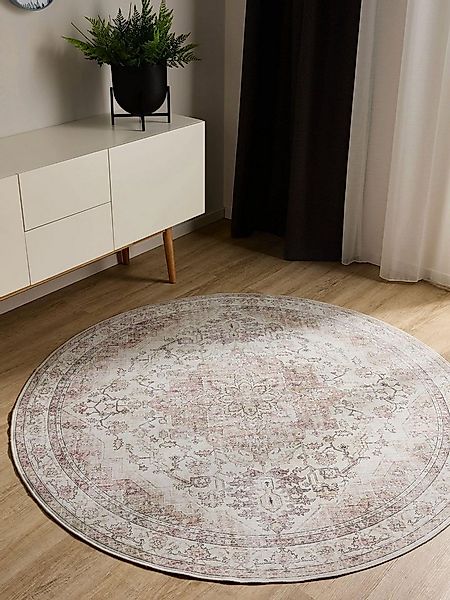 benuta Teppich George, rund, Höhe: 5 mm, Vintage-Look, Kurzflor, Teppich Wo günstig online kaufen