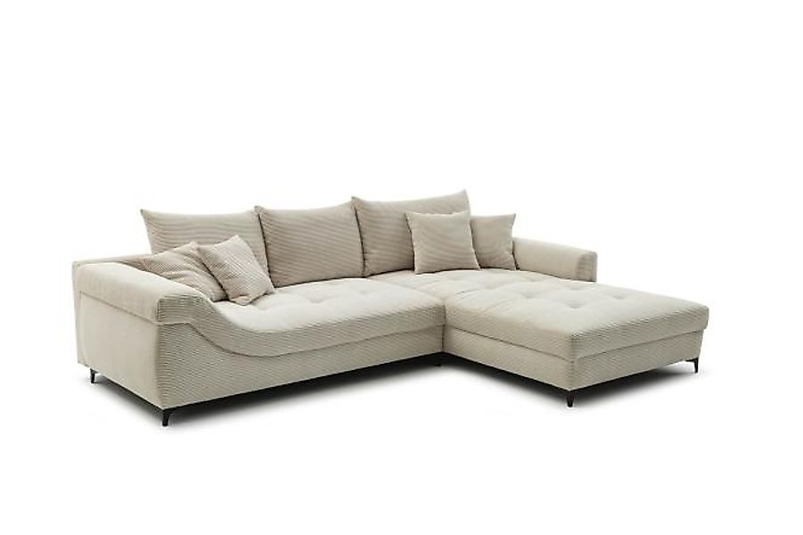 Ecksofa inkl. 3 Rückenkissen einmalig variabel montierbar ca. 317x226 cm Na günstig online kaufen
