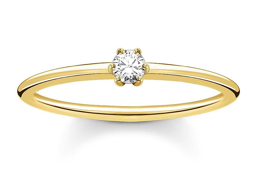 THOMAS SABO Solitärring goldfarben mit weißem günstig online kaufen