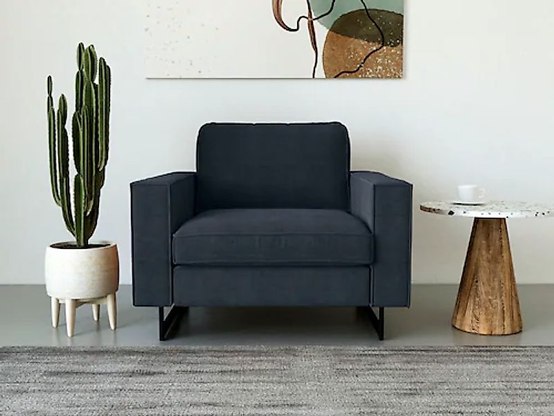Places of Style Loveseat »Pinto«, mit Keder, Metallfüßen und auch in Cord B günstig online kaufen