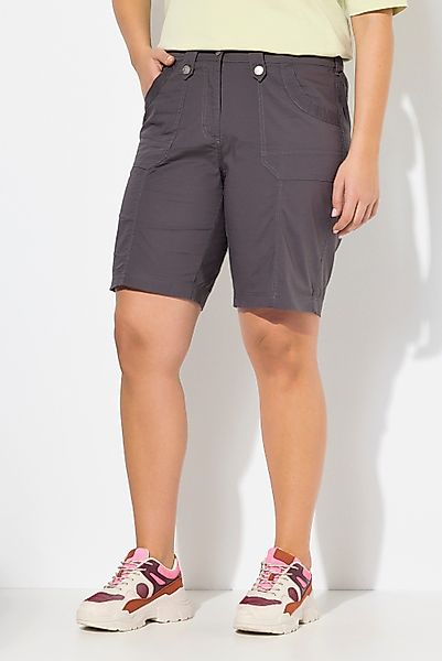 Ulla Popken Funktionshose Cargo-Bermuda Komfortbund 4-Pocket-Schnitt günstig online kaufen