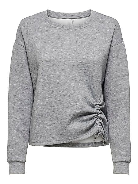 ONLY Sportliches Rundhals- Sweatshirt Damen Grau günstig online kaufen