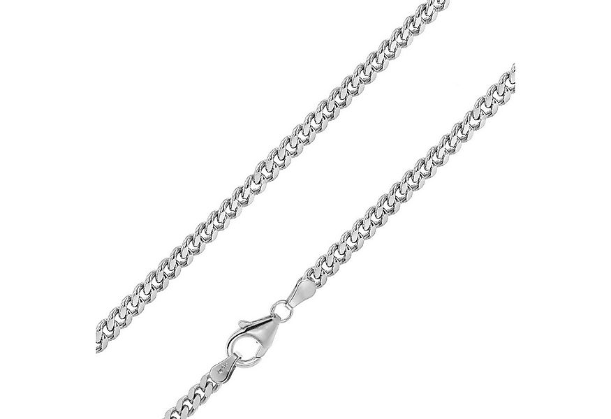 trendor Panzerkette Herren-Silber 925 Flachpanzer 3,3 mm Breite günstig online kaufen