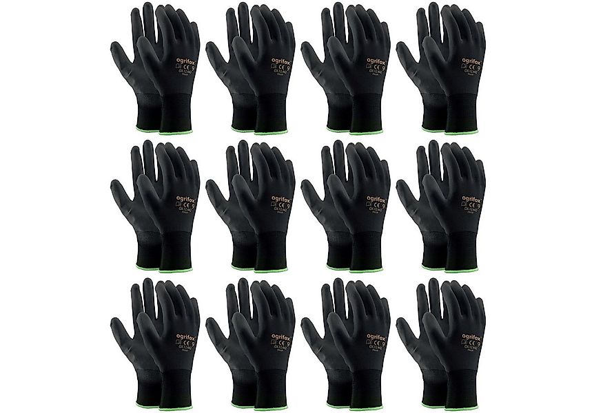 TSB Werk Gartenhandschuhe 12x Arbeitshandschuhe Mechanikerhandschuhe Schwar günstig online kaufen