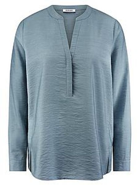 Bluse Rundhals-Ausschnitt Peter Hahn türkis günstig online kaufen