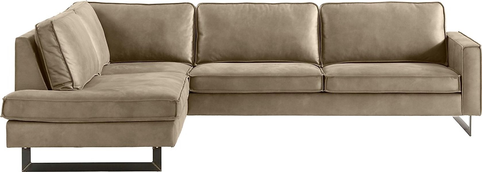 Places of Style Ecksofa "Pinto, 290 cm, Cord, Chenille, Lederoptik, Ottoman günstig online kaufen