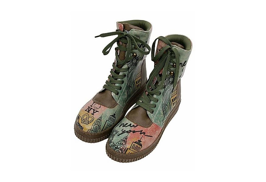 DOGO Future High Top Boots New York Damen Stiefeletten Schnürboots Handgefe günstig online kaufen