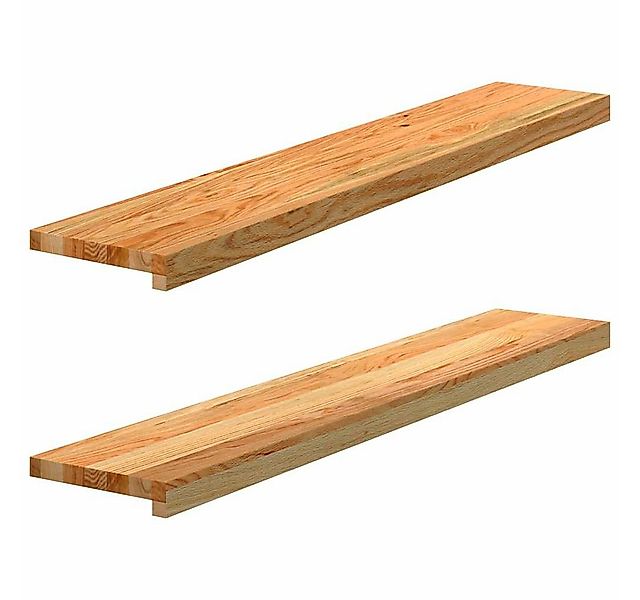 vidaXL Fensterbank, Fensterbänke 2 Stk. Hellbraun 110x20x2 cm Massivholz Ei günstig online kaufen