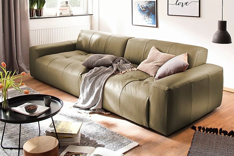 KAWOLA 3-Sitzer PALACE, Big Sofa mit Sitztiefenverstellung Leder versch. Fa günstig online kaufen