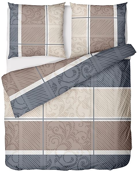 LINKHOFF Bettwäsche Biber Bettwäsche 155x220 Taupe günstig online kaufen