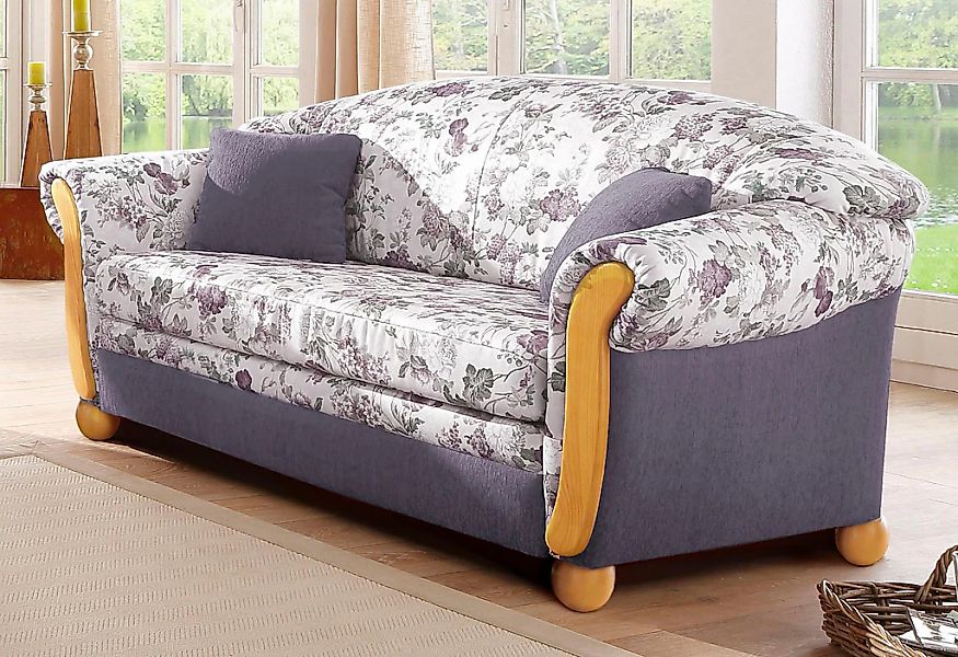 Home affaire 2-Sitzer "Milano, Schlafsofa im Landhaus-Stil, bequem, Liegefl günstig online kaufen