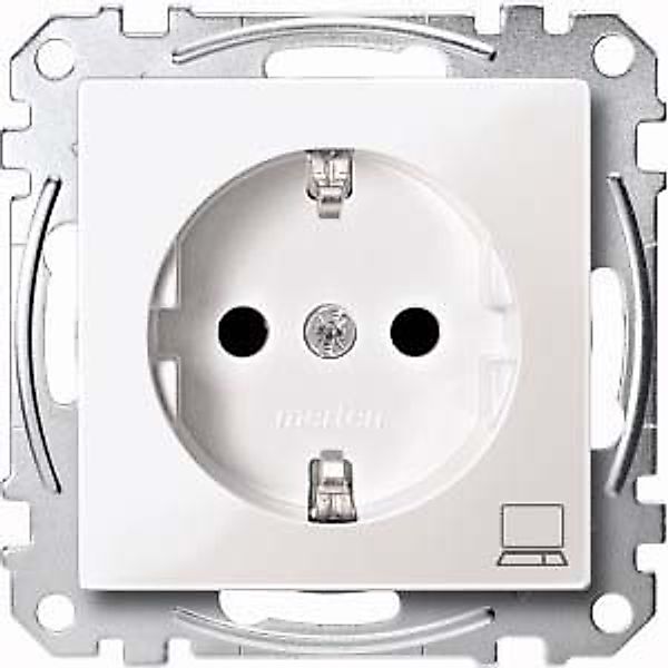 Merten SCHUKO-Steckdose pws/gl Kennz.Computer MEG2350-0319 - MEG2350-0319 günstig online kaufen