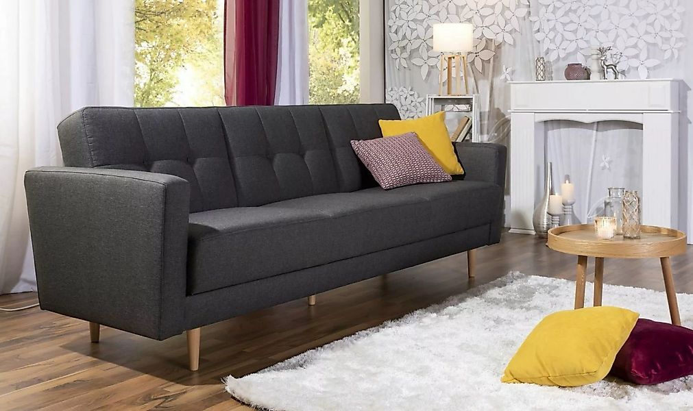 58 aufm Kessel Sofa Sofa 3-Sitzer mit Bettfunktion Karalee Bezug Flach, Spa günstig online kaufen