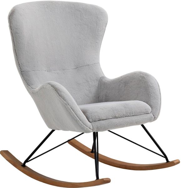 SalesFever Schaukelstuhl "Komfortabl und im Vintage-Stil" () Kunstfell in L günstig online kaufen