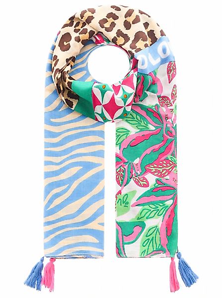 Zwillingsherz Modetuch ""Wild Flower"", Mit Leo und Zebra Muster günstig online kaufen