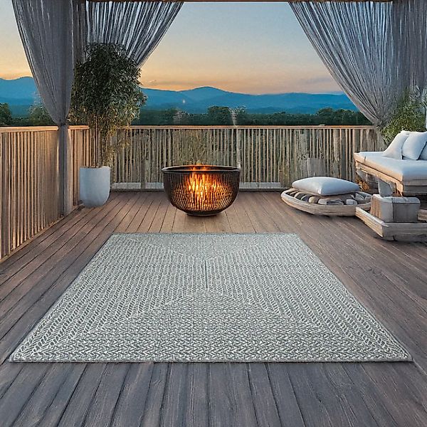OTTO home Teppich »Matts in Strick-Optik auch für Balkon und Terrasse«, rec günstig online kaufen