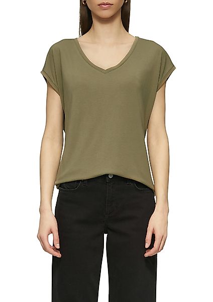 QS T-Shirt mit V-Ausschnitt günstig online kaufen