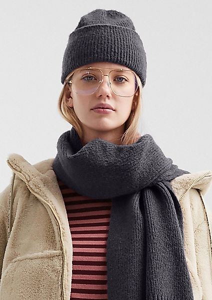 QS Strickmütze Mütze Kuschelige Mütze mit Umschlag günstig online kaufen