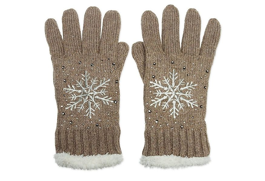 Caspar Strickhandschuhe GLV009 warm gefütterte Damen Strick Handschuhe günstig online kaufen