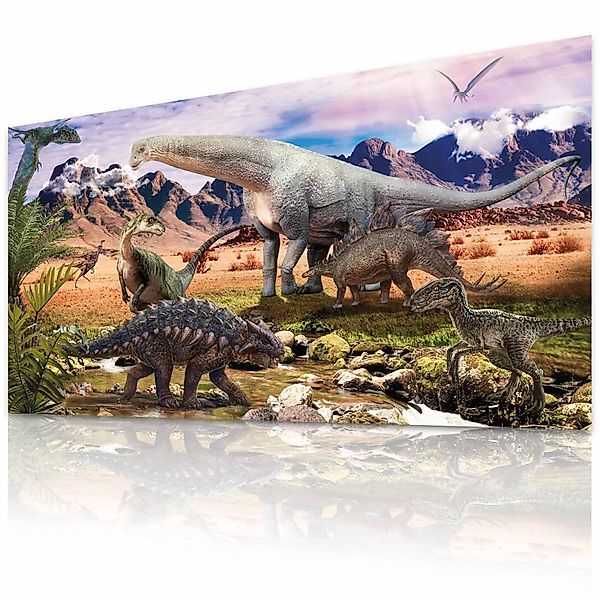 Goods+Gadgets Poster Dinosaurier Kunstdruck, Steppenlandschaft (Dino günstig online kaufen
