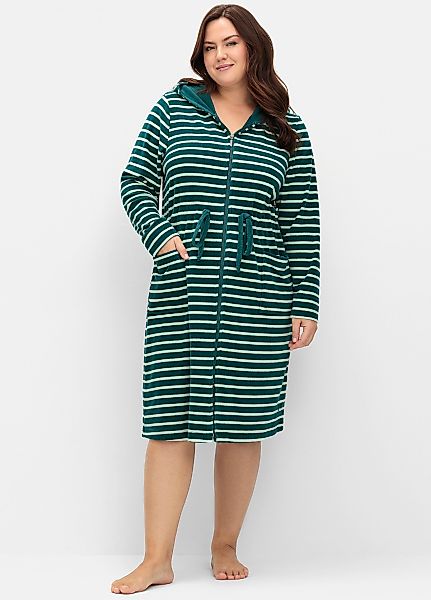 Sheego Damenbademantel Bademantel, Länge ca. 110 günstig online kaufen