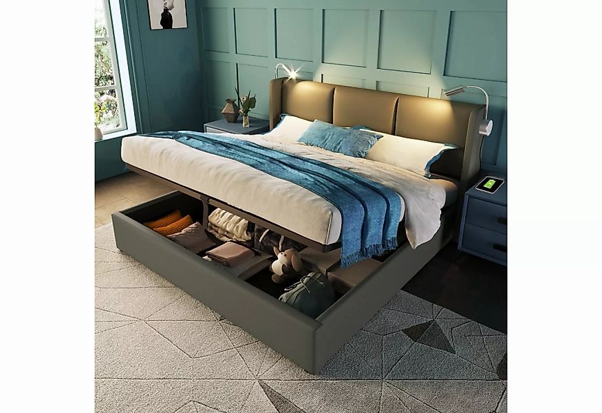 REDOM Polsterbett Doppelbett Stauraumbett Bett (140x200 mit lattenrost(Ohne günstig online kaufen