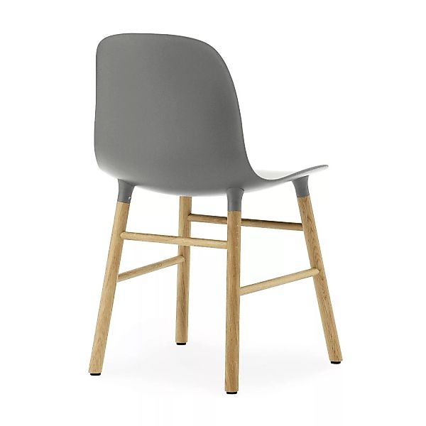 Stuhl Form plastikmaterial grau holz natur / Stuhlbeine aus Eiche - Normann günstig online kaufen
