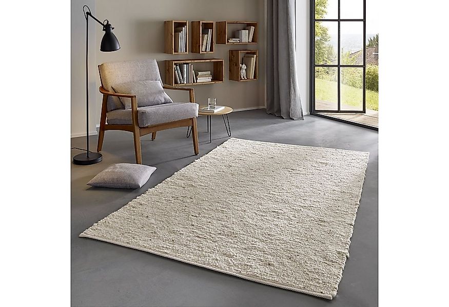 TaraCarpet Wollteppich TaraCarpet Fjord, rechteckig, Höhe: 10 mm, Handwebte günstig online kaufen