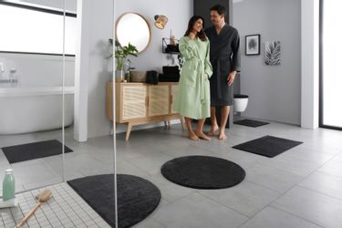 my home Badematte "Vanessa, Badvorleger, Badezimmer Teppich" Höhe 10 mm rut günstig online kaufen