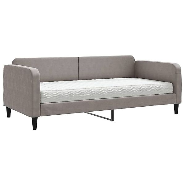 vidaXL Bett Tagesbett mit Matratze Taupe günstig online kaufen