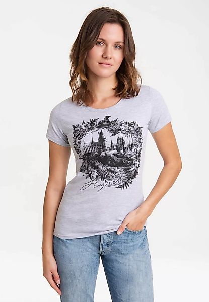 LOGOSHIRT T-Shirt "Harry Potter - Hogwarts Schloss", mit tollem Hogwarts-Pr günstig online kaufen
