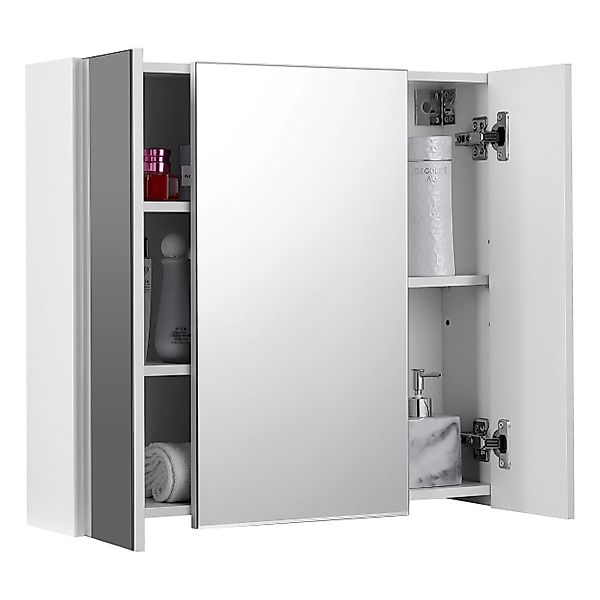 VASAGLE Spiegelschrank Badezimmerschrank Aufbewahrungsschrank mit 3 günstig online kaufen