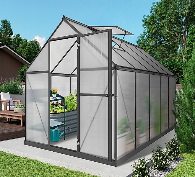 KONIFERA Gewächshaus Almería, BxTxH: 182 x 304 x 208 cm, 4 mm Wandstärke, S günstig online kaufen