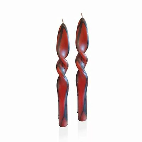 THE MIA Gedrehte Kerzen im 2er Set 25 cm rot günstig online kaufen