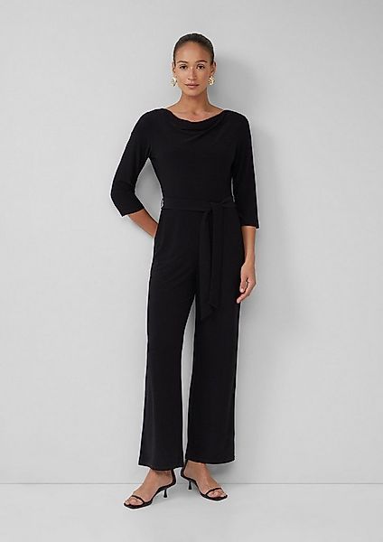 s.Oliver Jumpsuit Overall Fließender Jumpsuit mit Wasserfall-Ausschnitt und günstig online kaufen