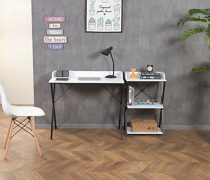 Home affaire Büromöbel-Set "Forres, bestehend aus Schreibtisch & Regal", (2 günstig online kaufen