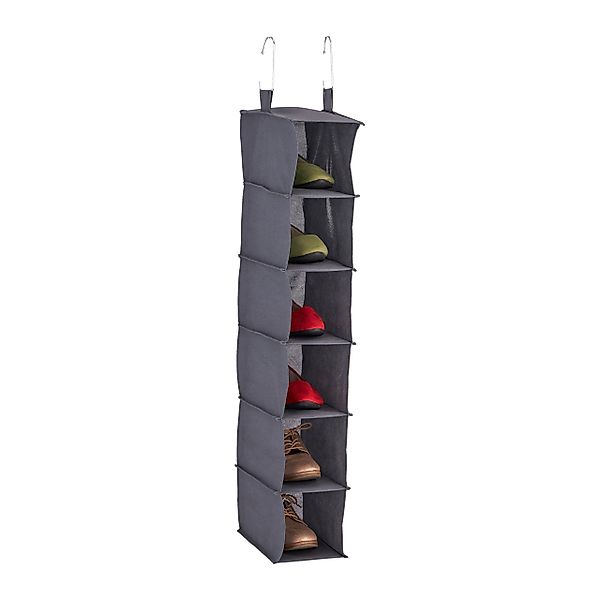 relaxdays Hängeregal Kleiderschrank schmal, Grau günstig online kaufen