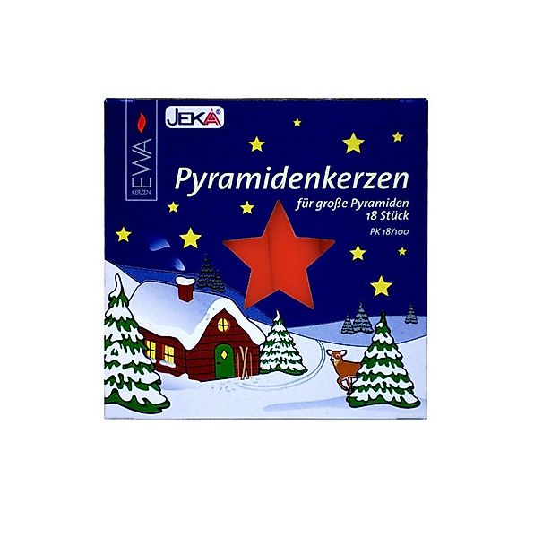 Ebersbacher Kerzenfabrik Tafelkerze Pyramidenkerze rot 18x105mm 18 Stück günstig online kaufen