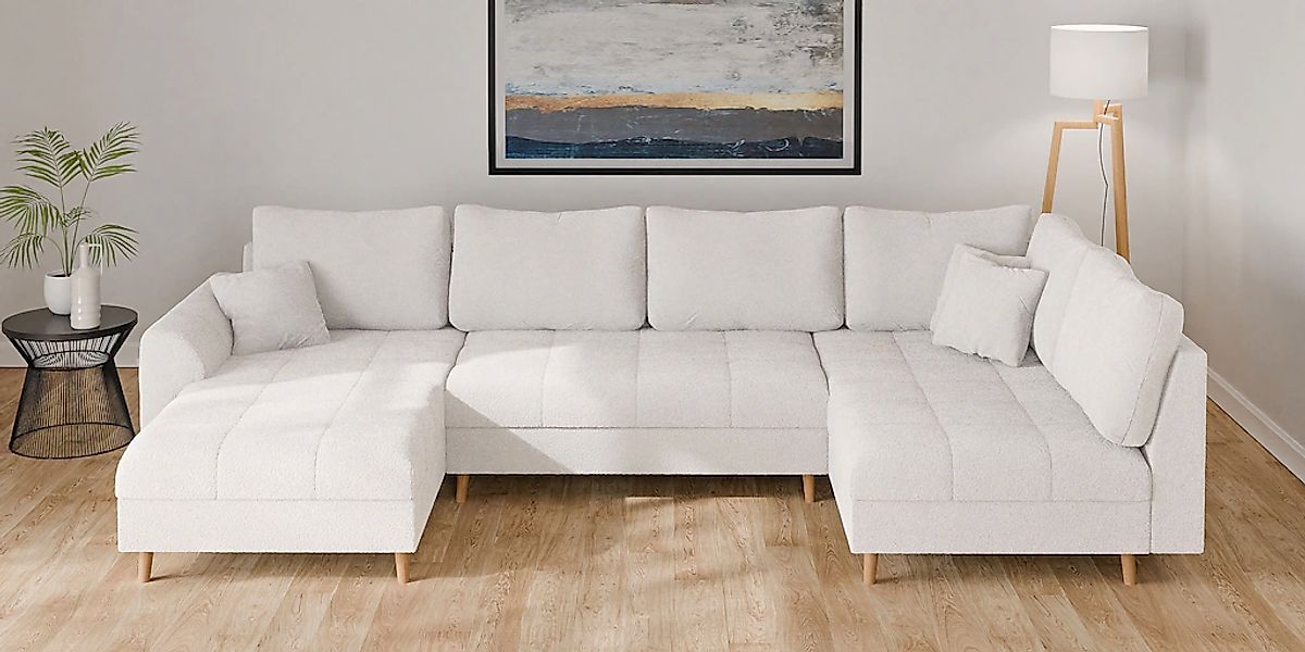 Home affaire Wohnlandschaft "CHARRE U-Form mit Ottomane, Maße B/T/H: 310/16 günstig online kaufen
