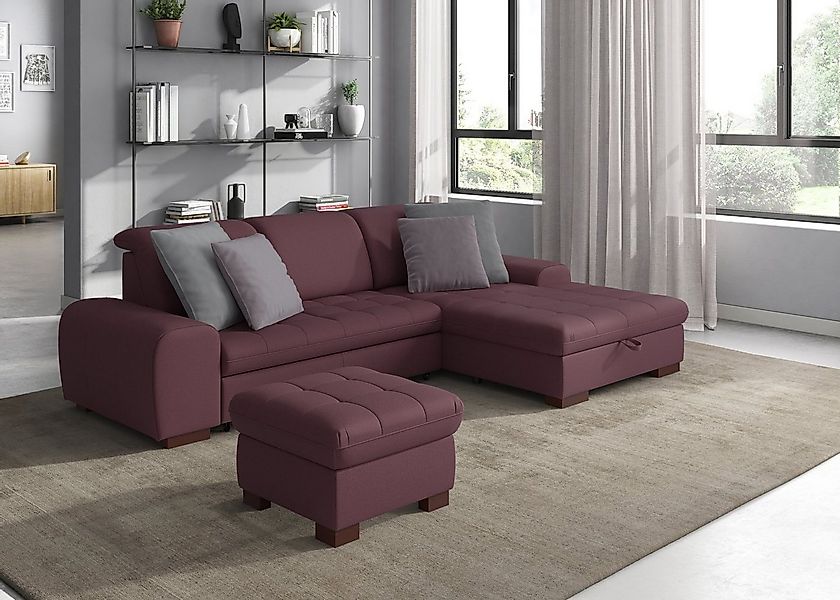 sit&more Ecksofa Luxor L-Form, wahlweise mit Bettfunktion, Bettkasten und K günstig online kaufen