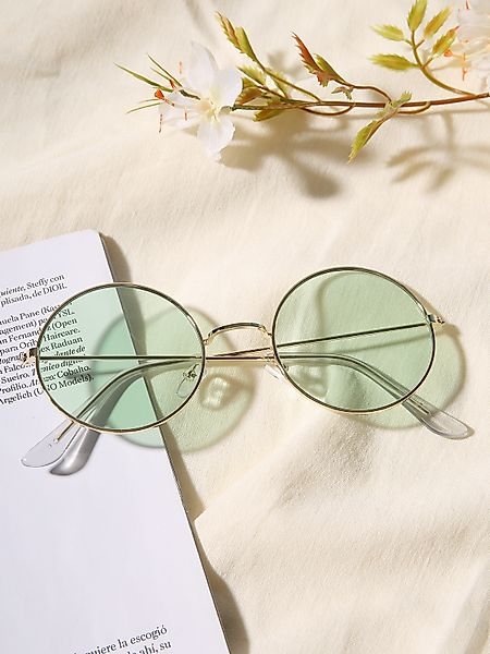 Runde Sonnenbrille mit Metallrahmen günstig online kaufen